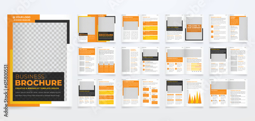 set of business brochure template with modern concept and minimalist layout use for company profile and business proposal