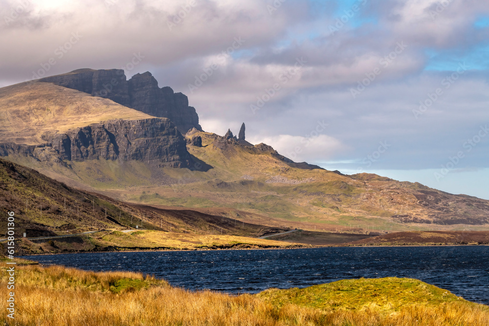 Old Man of Storr panorama view, Scotland, Isle of Skye