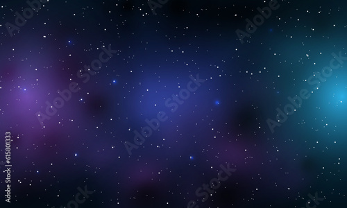 Realistic nebula and shining stars cosmos galaxy Infinite universe starry night vector