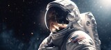 Astronaut on space. Generative AI technology.