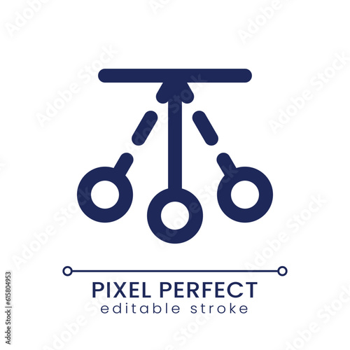 Pendulum animation pixel perfect linear ui icon. Back and forth motion. Film editing program. Oscillate effect. GUI, UX design. Outline isolated user interface element for app and web. Editable stroke