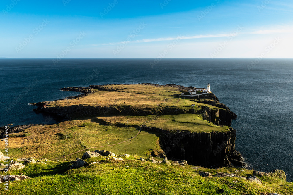 Neist Point lighthouse panorama view, Scotland, Isle of Skye Neist Point lighthouse panorama view, Scotland, Isle of Skye