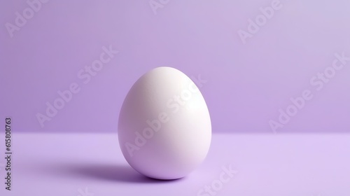 White egg soft lavender isolated background