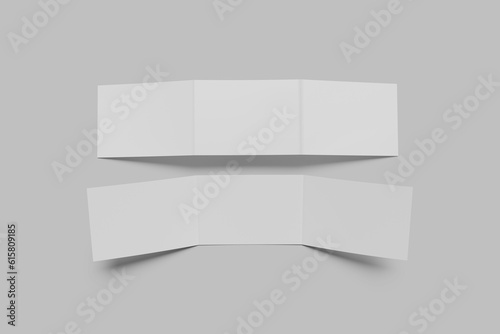 trifold landscape brochure mockup