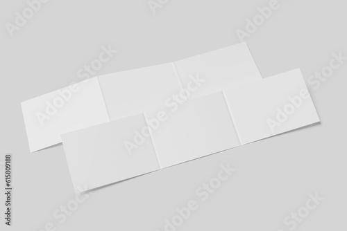 trifold landscape brochure mockup