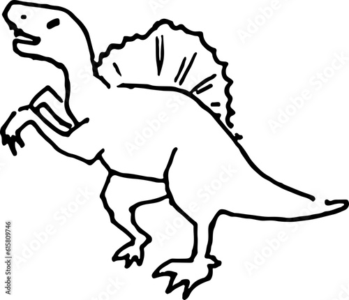 hand drawn Dinosaur spinosaurus