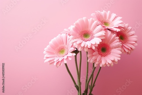 Beautiful daisies with pink background