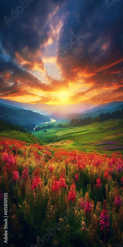 colorful fantasy landscape