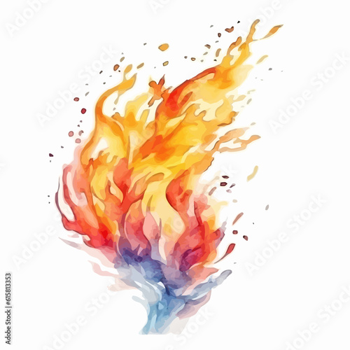 Abstract Fire Design element on white background