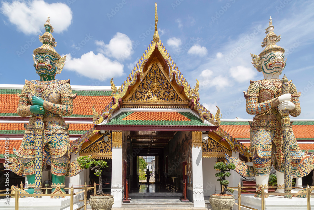 Temple of the Emerald Buddha or Wat Phra Kaew temple, Bangkok, Thailand