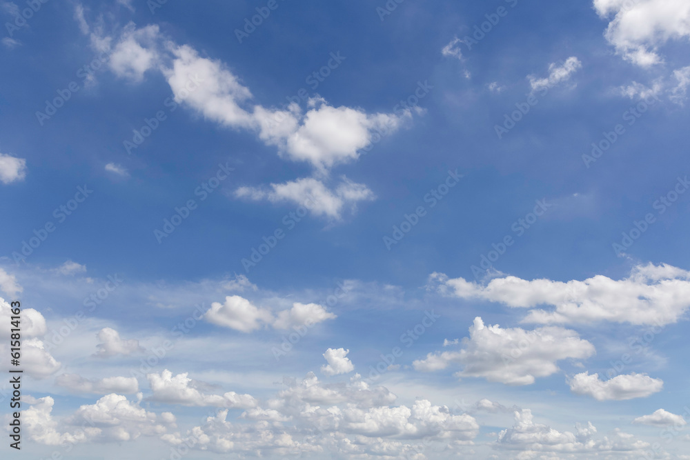 Blue sky with clouds in the background.