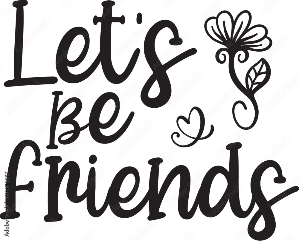 Obraz premium best friends svg