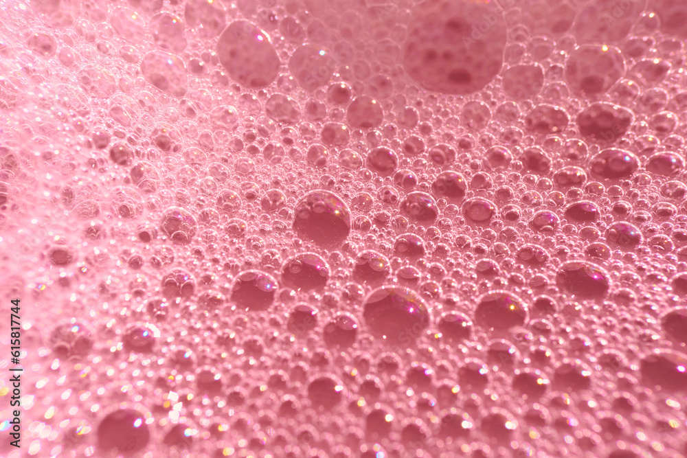 pink soap foam. Macrophotography of objects pink soap foam. Macrophotography of objects