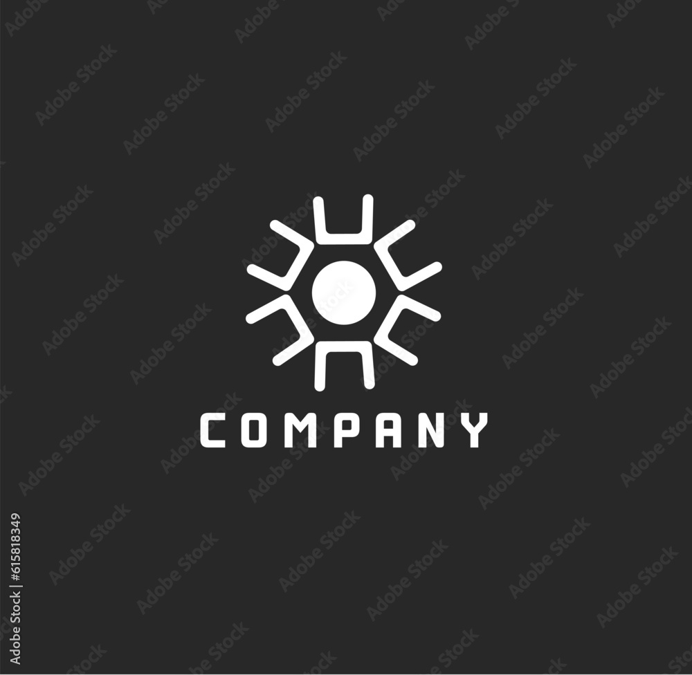 gear icon logo vector illustration company