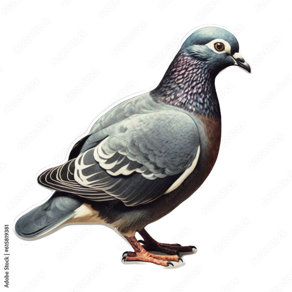 Pigeon Character Sticker, Generative AI Pigeon Character Sticker, Generative AI