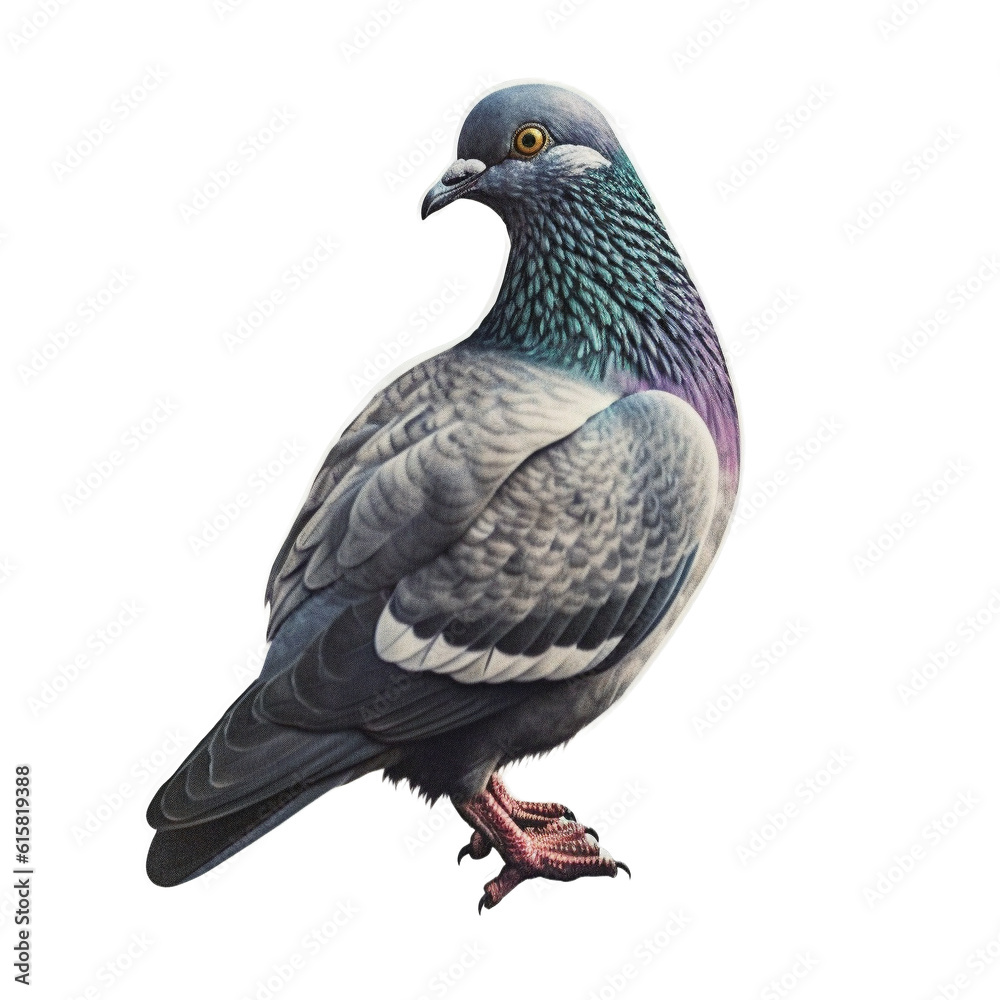 Pigeon Character Sticker, Generative AI Pigeon Character Sticker, Generative AI