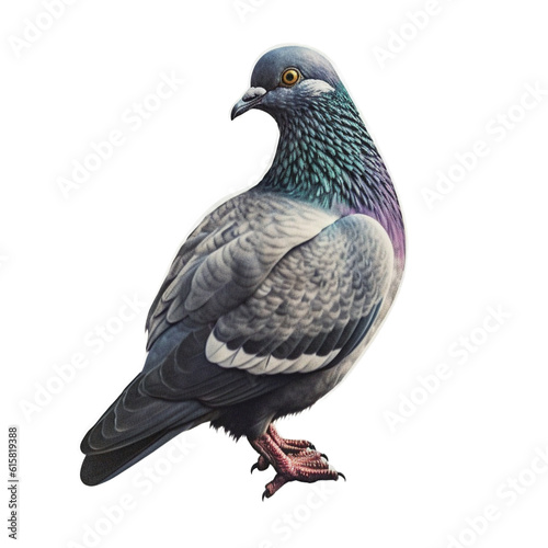Pigeon Character Sticker, Generative AI