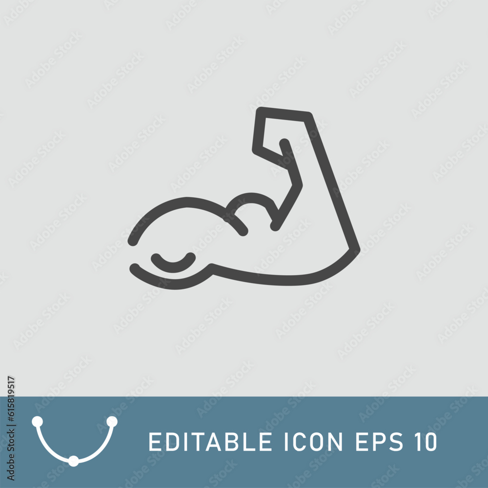 strong hand editable stroke, logo, flat vector icon for apps and websites. Editable File EPS10 strong hand editable stroke, logo, flat vector icon for apps and websites. Editable File EPS10