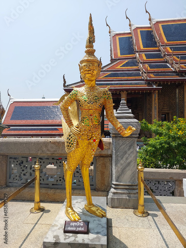 statue of asura paksi, Emerald Buddha, Wat Phra Kaew, Bangkok, Thailand 2023 photo