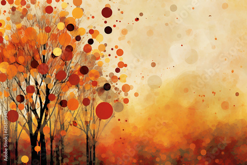 autumn leaves background - abstract autumn wallpaper - illustration of autumn - copy space - fall illustration