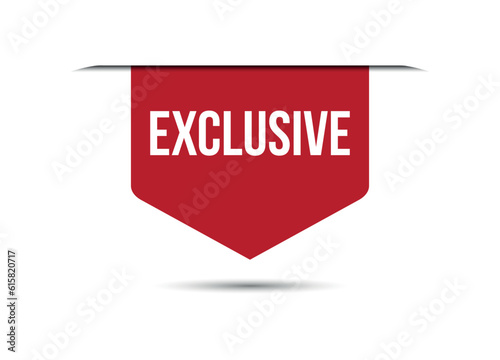 exclusive red banner design vector illustration