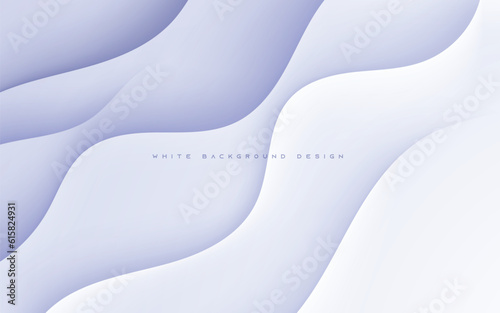 Modern abstract wavy light silver background smooth white color