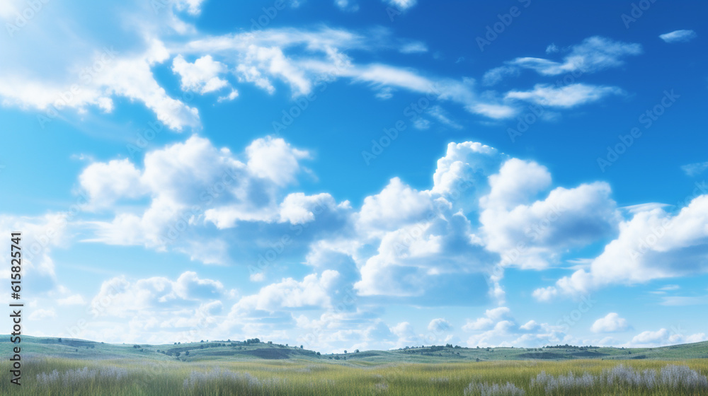 Background with clouds on blue sky