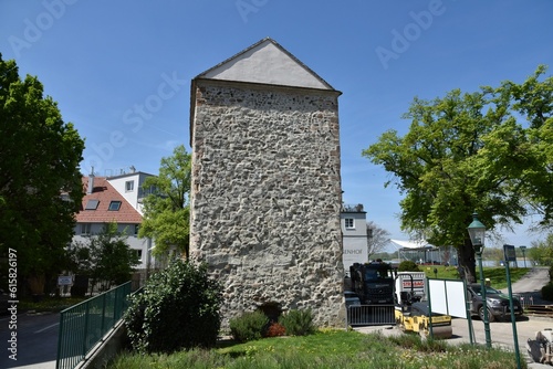 Turm des römischen Kastells Comagena in Tulln an der Donau, Österreich, 04.05.2023