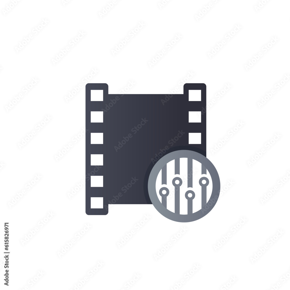 video editing vector icon on white video editing vector icon on white