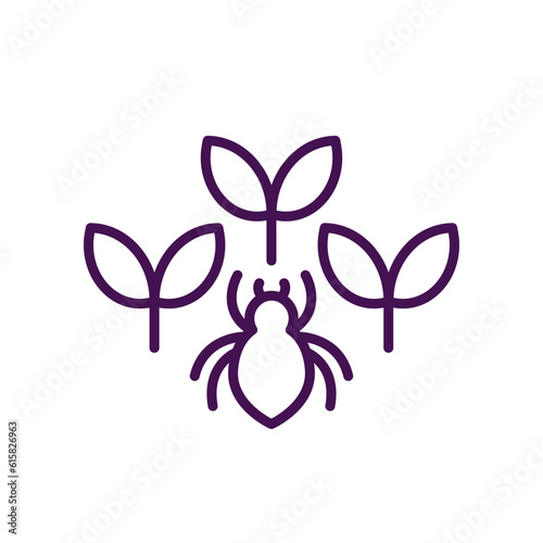 pest and plants icon, line vector