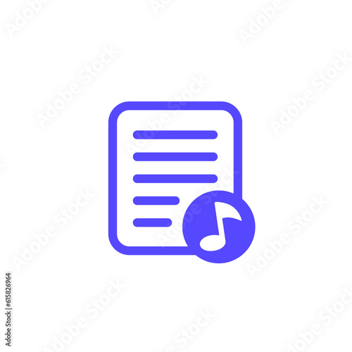 playlist icon, music, list with songs