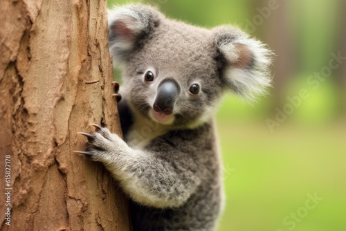 koala as a tree hugger, fantasy illustration, generated with ai
