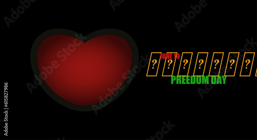 Juneteenth Freedom Day abstract vector illustration. Geometric background shape. Vector banner for ads, social media, card, poster. june 19