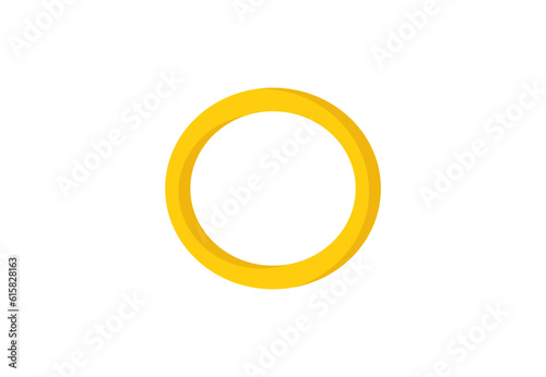 Vector cute engagement ring colorful isolated icon