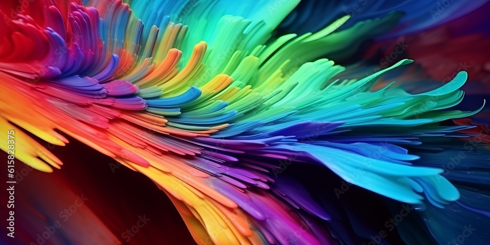 the Creativity Digital Colorful Paints in Abstract Art and Exploring Design, Generative AI.