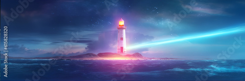 The Lighthouse in the space