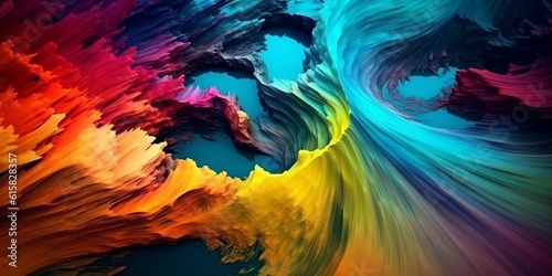 the Creativity Digital Colorful Paints in Abstract Art and Exploring Design  Generative AI.