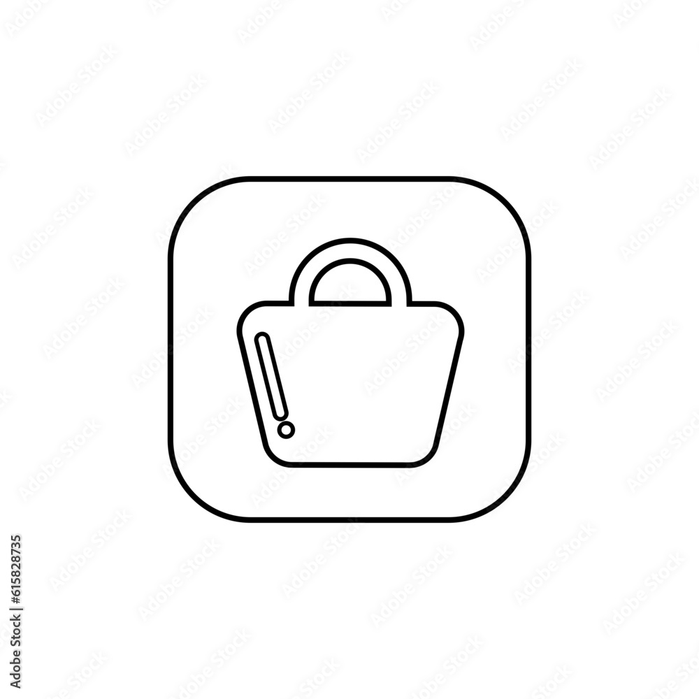 handbag line style icon design of Shopping commerce and market theme Vector illustration handbag line style icon design of Shopping commerce and market theme Vector illustration