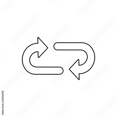 Refresh icon illustration sign design style. Reload symbol or logo.