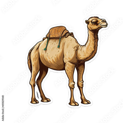 camel character sticker, Generative AI