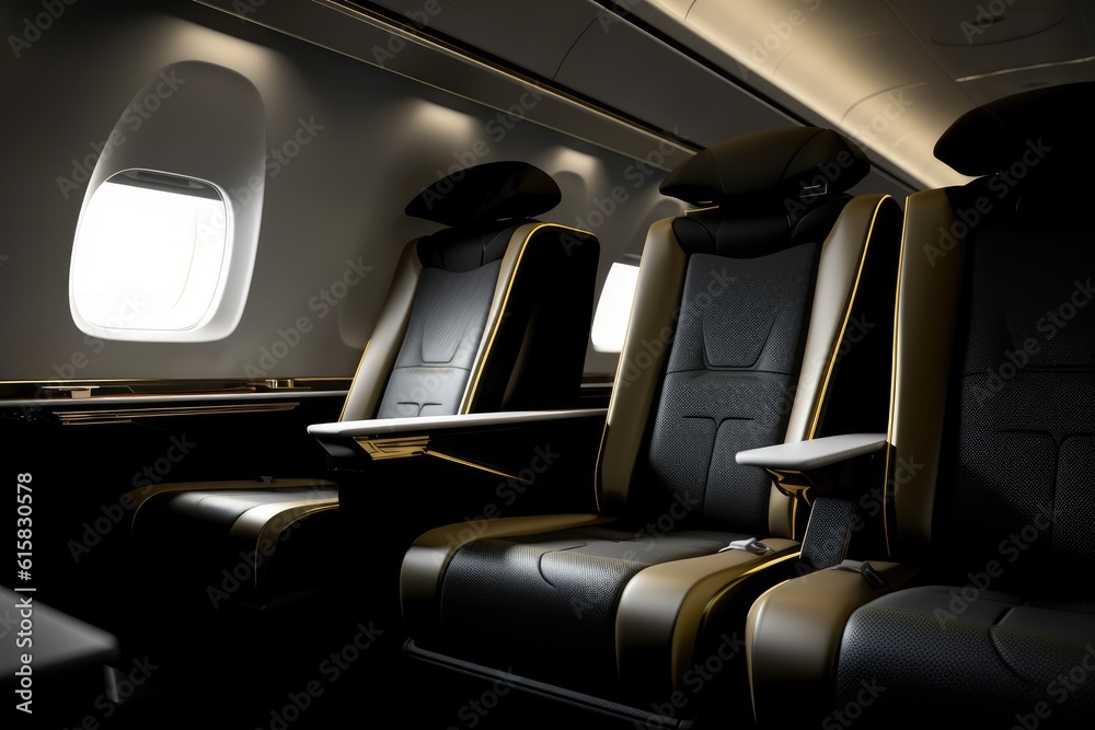 First class business luxury seats. Generative AI