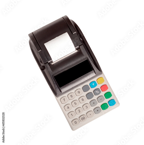 Cash register on a transparent background.