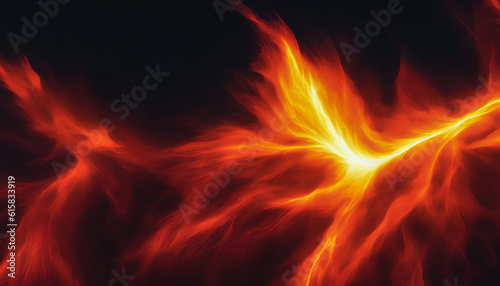 Flames of fire amidst swirling trails. Generative AI. © 4K_Heaven