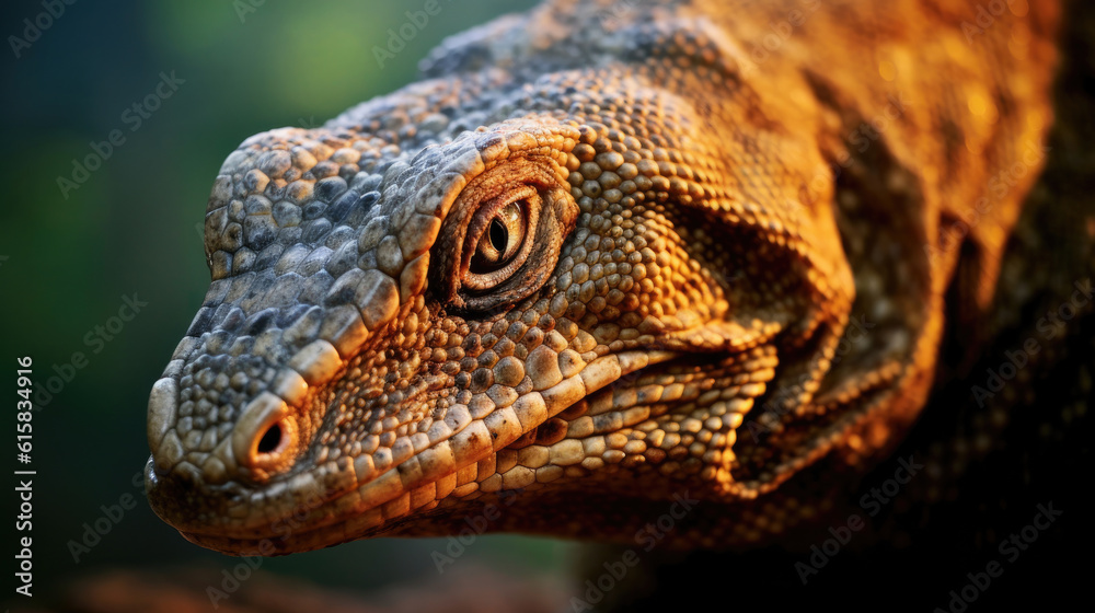 Close up of a giant komodo Close up of a giant komodo