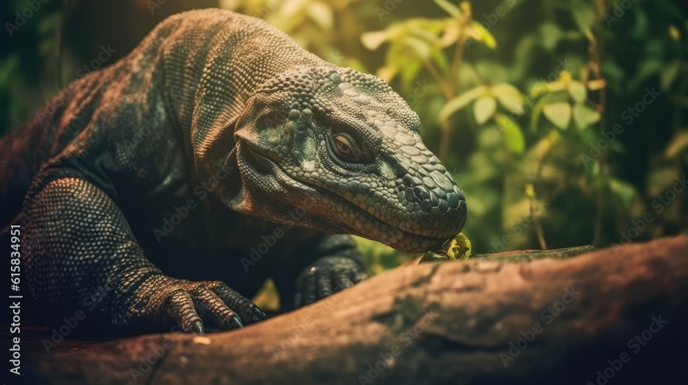 Close up of a giant komodo Close up of a giant komodo