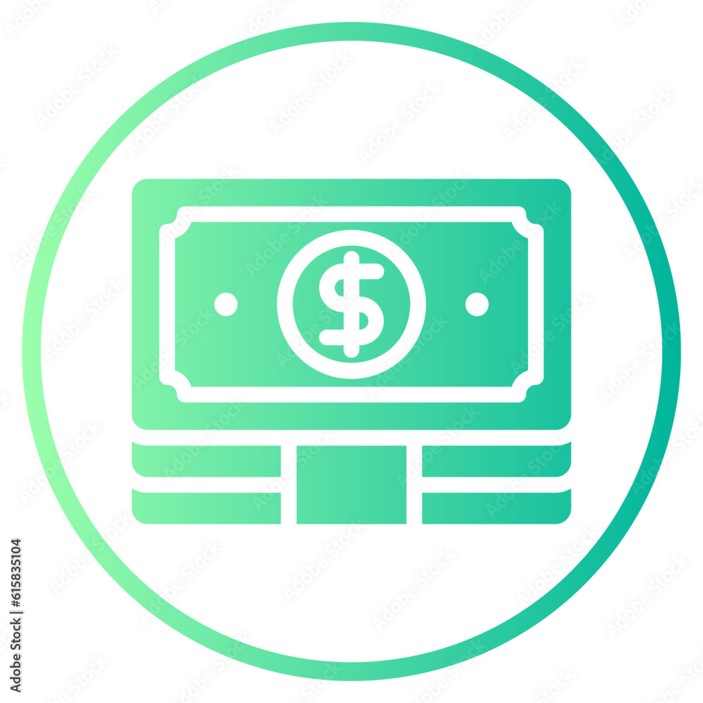cash gradient icon cash gradient icon