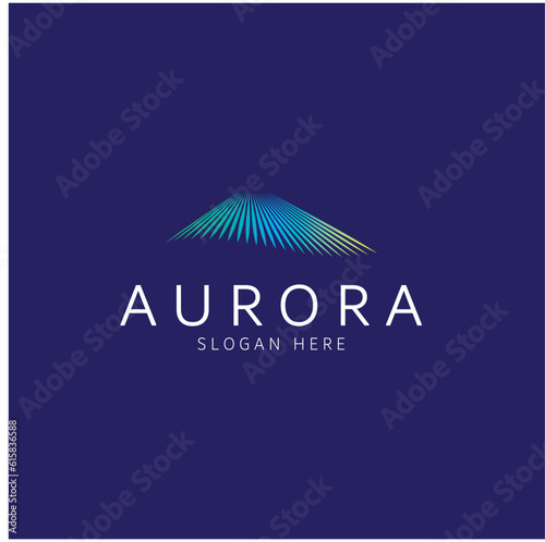 aurora logo design icon illustration vector template
