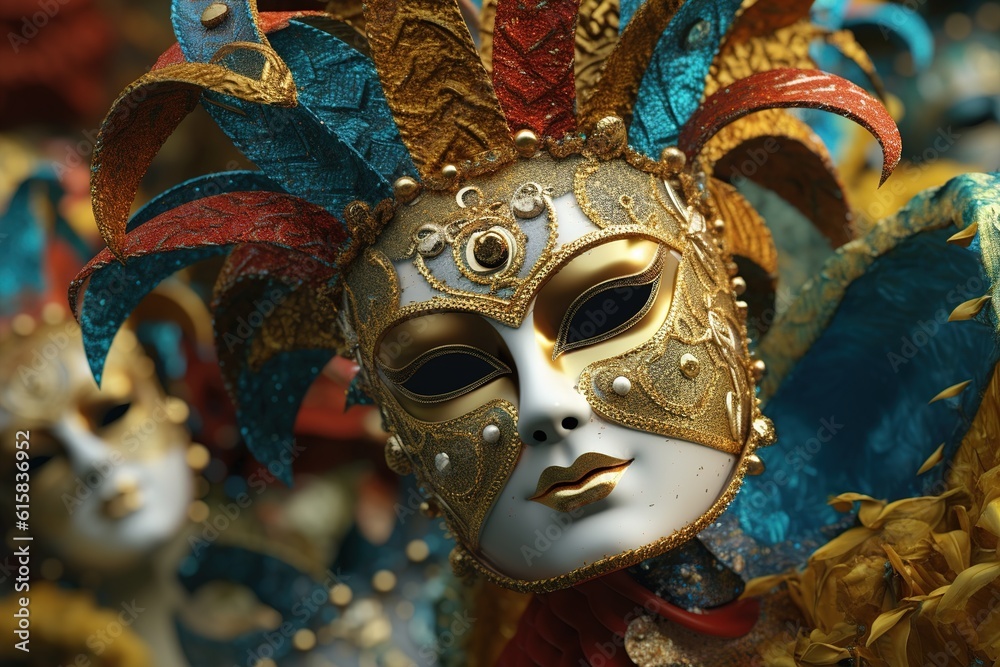 mardi gras masks. Generated by AI. mardi gras masks. Generated by AI.