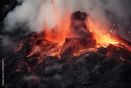 Close-up: AI's Magnificent Volcanic Eruption