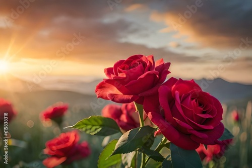 roses on the background of the sky